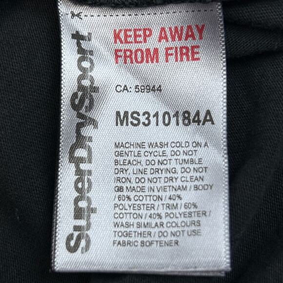 SuperDry Training Core Sport T Shirt Mens M Medium Black Streetwear MS310184A - Picture 4 of 5